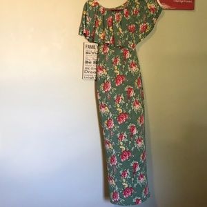 Maxi dress y white jean jacket